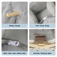 thumbnail image 4 of DIPU-Home Elephant Ride-On Rocking with Lullaby Song, Hand Puppets, Safety Belt, Plush Rocking Horse for Ages 1-3, Interactive Kids Rocker, Gray, 4 of 7