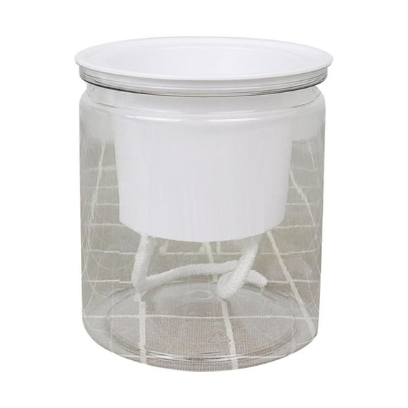 Flowerpots with Dish Ceramic, Self Watering Pots for Indoor Plants Pack 4.3 Inch Flower Pot Modern Decorative Plastic Planter with Extra Large Water Storage for All House Plants, Flower Pots