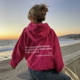 thumbnail image 2 of Dear Person Behind Me,the World Is A Better Place,with You In It,love,the Person In Front Of You,Women's Plush Letter Printed Kangaroo Pocket Drawstring Printed Hoodie Unisex Trendy Hoodies, 2 of 10