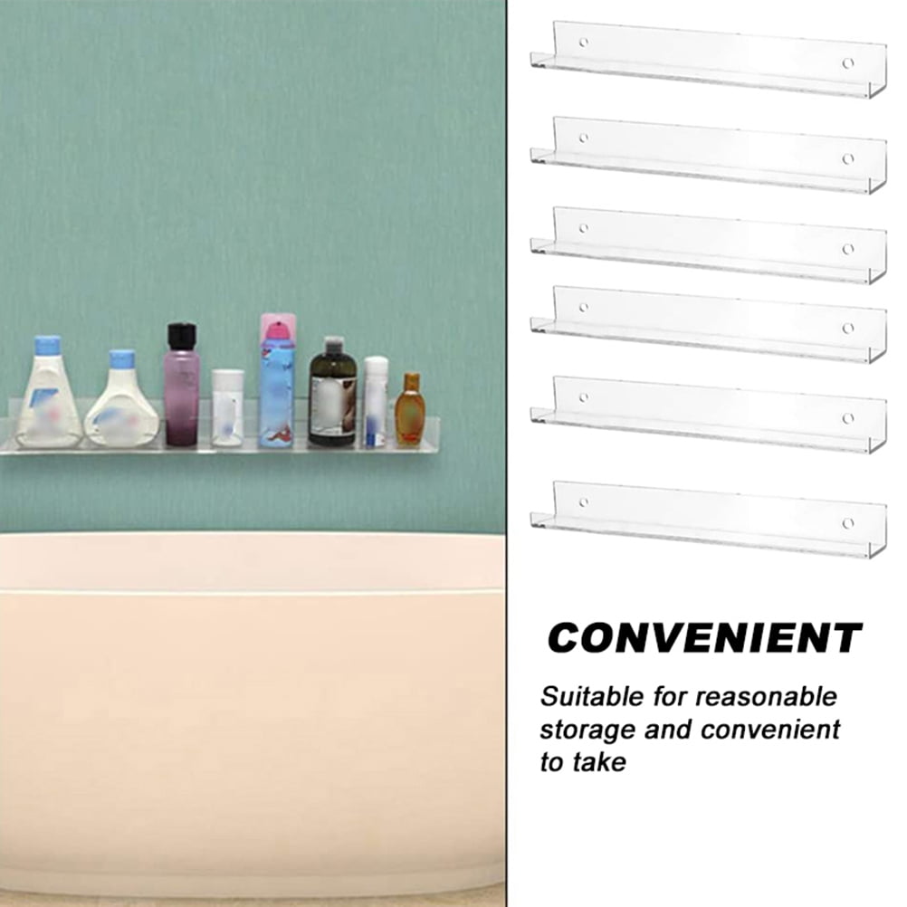 6 Pcs Nail Polish Clear Acrylic Nail Polish Wall Shelf Nail Polish