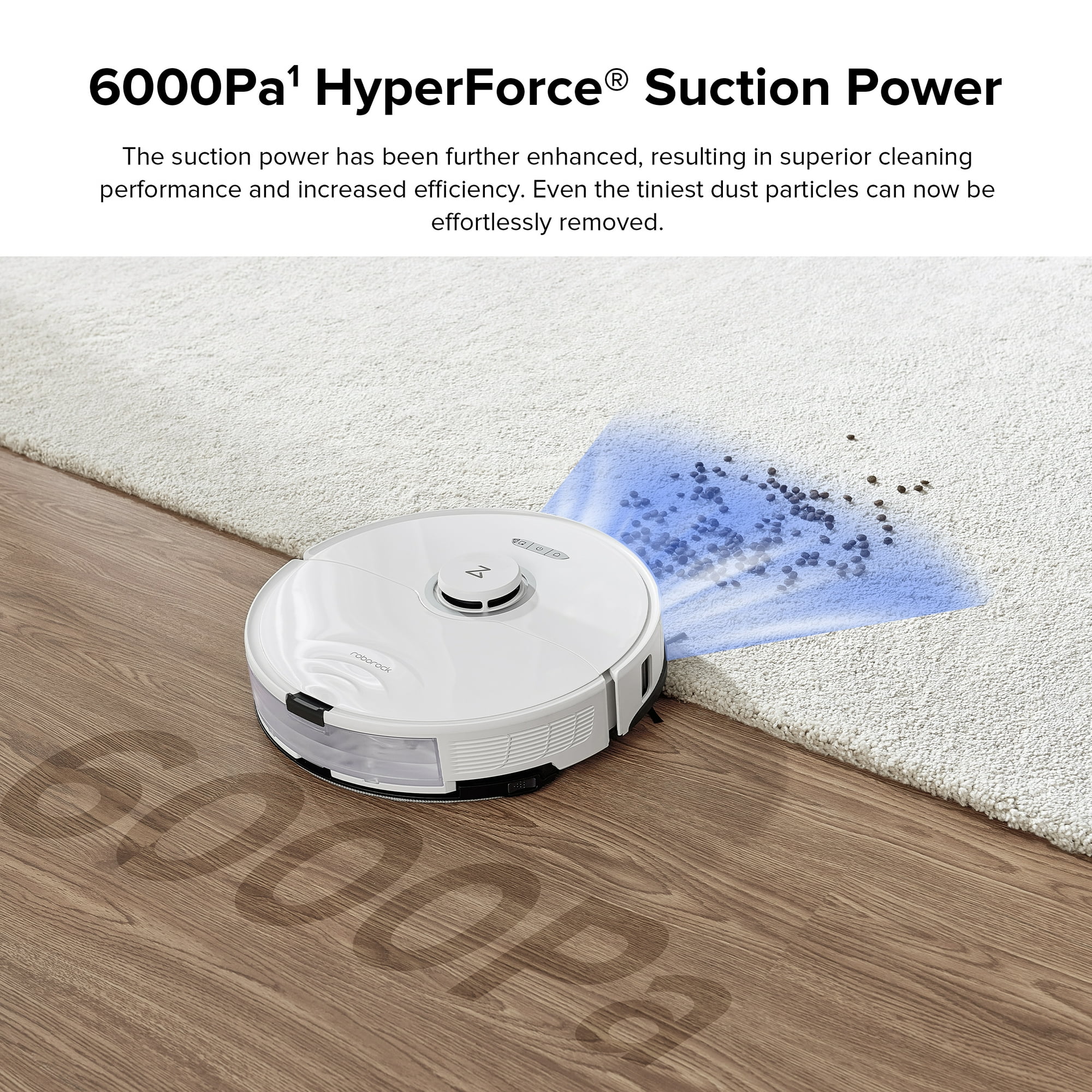 Roborock® S8+ Robot Vacuum Cleaner and Sonic Mopping with Auto-Emptying, 6000 Pa, and Obstacle Avoidance
