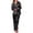 Black, variant on Dyfzdhu Womens Pajama Sets Silky Satin Sleepwear Long Sleeve Button Down Shirt Pants Loose Loungwear Plus Size 2 Piece Pajama Set