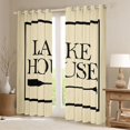thumbnail image 2 of Homewish Vintage Paddle Blackout Curtains Set of 2 (52x84 Each) for Teens Boys Girls,Lake House Window Curtains,Lodge Cabin Curtains and Drapes,Luxury Bedroom Decor, 2 of 6