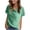 Green, variant on yunLCZ Basic Women's Tees Everyday Low Price Solid Color Casual Fashion Short Sleeved Women's Top Everyday wear simple women's T-shirts