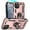 iphone 12 Case Rose Gold, variant on for iphone 12 Case, iphone 12 Pro Phone Case, [Military Grade 16ft. Drop Tested] Ring Shockproof Protective Phone Case for iphone 12/12 Pro,Rose Gold