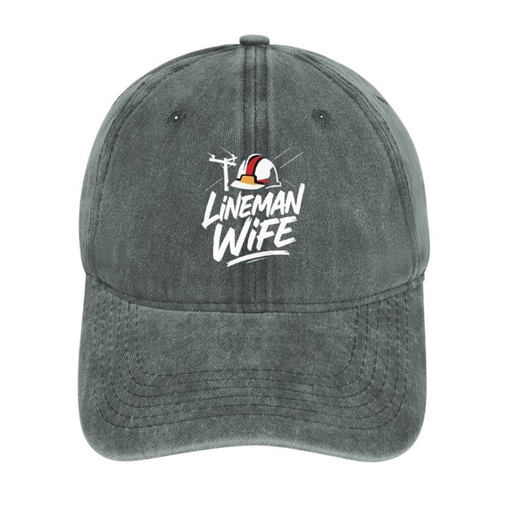 Lineman Wife Gray Baseball Cap for Men Women, Adjustable Snapback Hats Cotton Hat