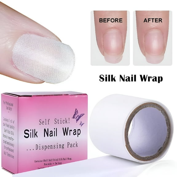 RAGUPEL Silk Nail Wrap Fiber Glass Stickers Fingernail Protector Self Adhesive Tape