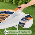 thumbnail image 5 of Orange Blue Tie Dye Mandala Pattern Round Fitted Tablecloth with Elastic Edge,Dining Table Cover Waterproof,Outdoor Round Tablecloth for Camping,Dining,Indoor and Outdoor, 5 of 7