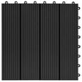 thumbnail image 2 of vidaXL 11 pcs Decking Tiles WPC 11.8"x11.8" 1 sqm Black, 2 of 7