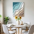 thumbnail image 6 of Canvas Wall Art Abstract Geometric Canvas Art Print Teal Brown Gradient Waves Beach Pictures Wall Decor for Living Room Bedroom Artwork Decorations Stretched Framed Ready to Hang 8"x12", 6 of 9