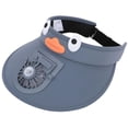 thumbnail image 1 of Sombrero de visera para niños con sombrero de playa de ventilador para gira infantil al aire libre Sports Park Fishing Gris profundo, 1 of 8