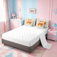 thumbnail image 3 of Erosebridal Orange Bow-Tie Print 7pcs Bedding Comforter Set For Kids,Girls Baseball Ball Game Queen Bedding Sets,Reversible, 3 of 7