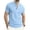 Blue, variant on Timoontee Men's Short Sleeve T-Shirt Stand Collar Solid Color Casual Lightweight All Season Easy Care Everyday Wear Black XXL