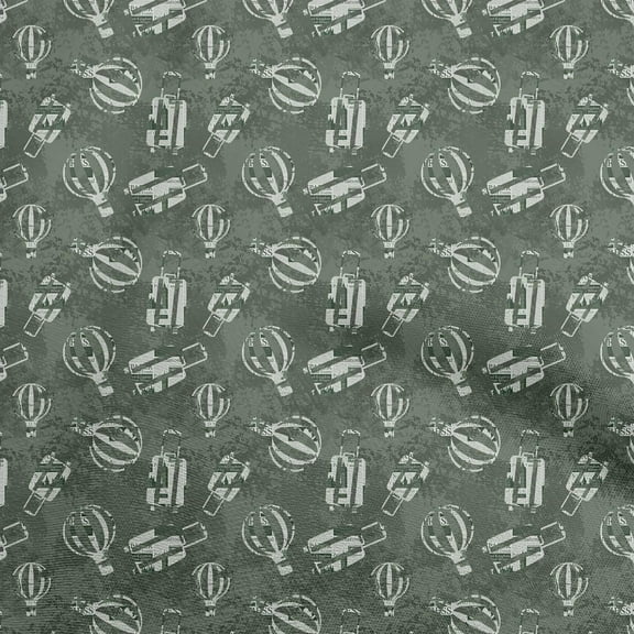oneOone Cotton Cambric Green2 Fabric Travel Fabric For Sewing Printed Craft Fabric By The Yard 56 Inch Wide
