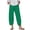 Green, variant on WIZUTIZ Summer Pants for Women Breathable Trendy Loose Wide Leg Summer Pants Spandex Elastic High Rise 7/8 Length Summer Pants Solid Asymmetrical Cropped Sweatpants for Lady Running Street Green