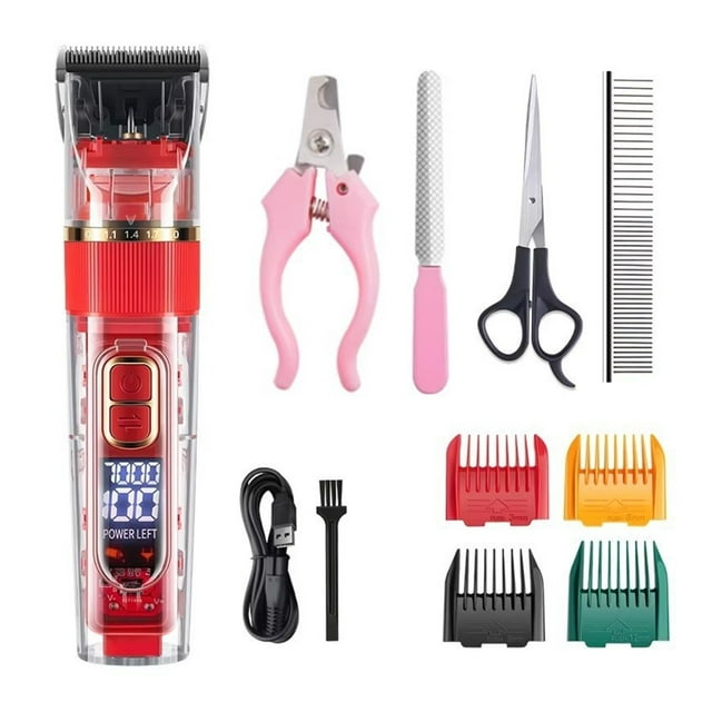 Tondeuse pour Poils de Chien, Toilettage, Coupe de Cheveux, Tondeuse, Ensemble de Rasoirs, Animaux de Compagnie, Rechargeable, Tondeuse Professionnelle