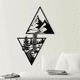 thumbnail image 2 of Decoración de pared con temática de paisaje, decoración de pared de metal con montaña, letrero de pared, regalo de pared de metal, arte de pared triangular para habitación, 2 of 6