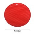 thumbnail image 3 of Lisbinx Tapis de Table Rond en Silicone / 18 Pouces Résistant à la Chaleur Antidérapant / Tapis de Cuisine de Qualité Alimentaire avec Trous de Drainage / Coussin d'Isolation Thermique Épaissi pour Bols et Vaisselle (7X7 Pouces), 3 of 6