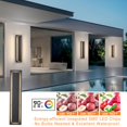 thumbnail image 2 of Luces LED de pared para exteriores, tewei, 40 cm, negro mate, 3000 K, 12 W, 120 V, 2 of 8