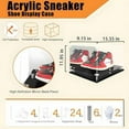thumbnail image 3 of Acrylic Sneaker Display Case - Transparent Shoe Box. Sneaker Storage Boxes. Clear Stackable Boot & Shoe Case. Organizer Containers with Lids. Max Size 15. Self Assembly, 3 of 6