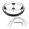 thumbnail image 1 of Volant de Course Universel en Cuir PU 13 Po 320mm Blanc, 1 of 8