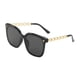 thumbnail image 1 of Gafas de sol para mujer, modernas y versátiles, ligeras y con montura redonda. Negro, 1 of 9