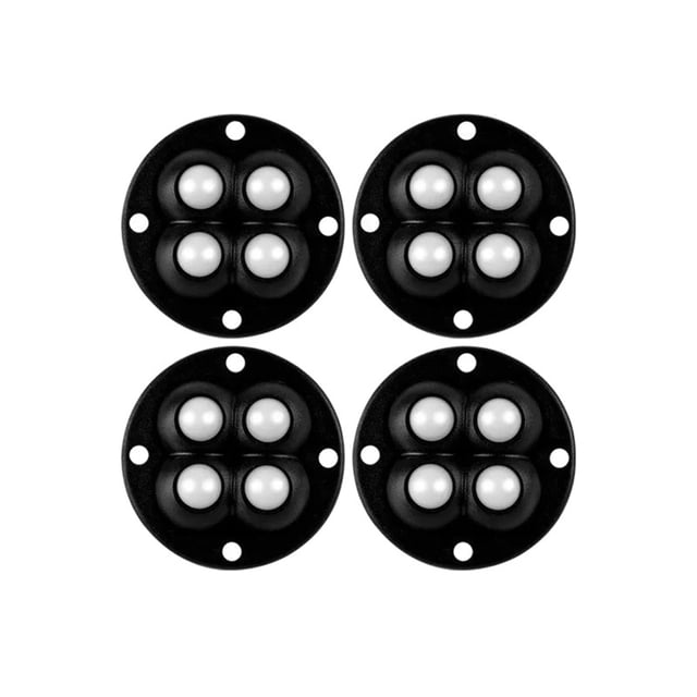 4 Pcs Roulettes Pivotantes pour Meubles Boîte de Rangement Rotation 360° 4 Billes Roue Universelle Silencieuse, Matériau Supérieur