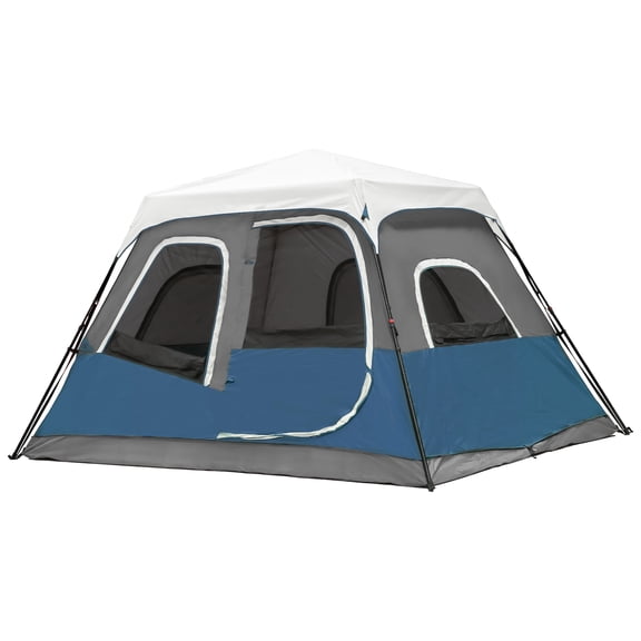 4-6 Person Camping Tent with Rainfly – Waterproof Cabin Tent for Family Camping, Easy Setup Large Tent with Spacious Interior, Mesh Windows & Stable Frame for Outdoor Camping