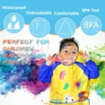 Bobasndm 2 Pack Kids Art Smocks Waterproof Kids Painting Aprons Toddler