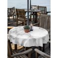 thumbnail image 2 of Outdoor Tablecloth with Umbrella Hole and Zipper, Gray Marble Waterproof Patio Tablecloth for Dining Round 54'', Modern Simple Gradient Abstract Patterned Wipeable Table Cover for Picnic BBQ Party, 2 of 9