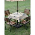 thumbnail image 5 of Square Outdoor Tablecloth with Umbrella Hole Blue Floral Outside Table Cloth Waterproof Patio Table Cover Summer Spring Flowers Vintage Zipper Tablecloths for Picnic Party Camping 60x60 Inch, 5 of 8
