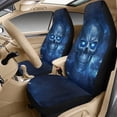 thumbnail image 3 of Xixirimido Car Seat Covers Front Seats Only with Belt Covers Armrest Box Cover 5Pcs Set for SUV Sedan Van Truck PU Leather Seat Protector Automotive Accessories, Skull Starry Sky, 3 of 8