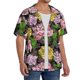 thumbnail image 2 of Fotbe Colorful Roses Camisa Estampada de Manga Corta para Hombre, Casual de Verano, Estilo Playero, Sin Arrugas-4X-Large, 2 of 5
