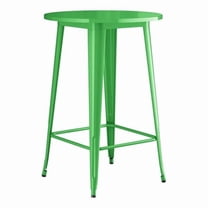 30'' Round All Weather Green Metal Restaurant Patio Bar Height Table For Indoor or Outdoor Use
