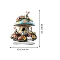 thumbnail image 2 of IumwxzEaster Rabbit Acrylic Desktop Ornament Adorable 2D Bunny Figurine Durable Fading Resistant Easy Clean Versatile Holiday House Office Table Decorative Sign Board 1pc, 2 of 5