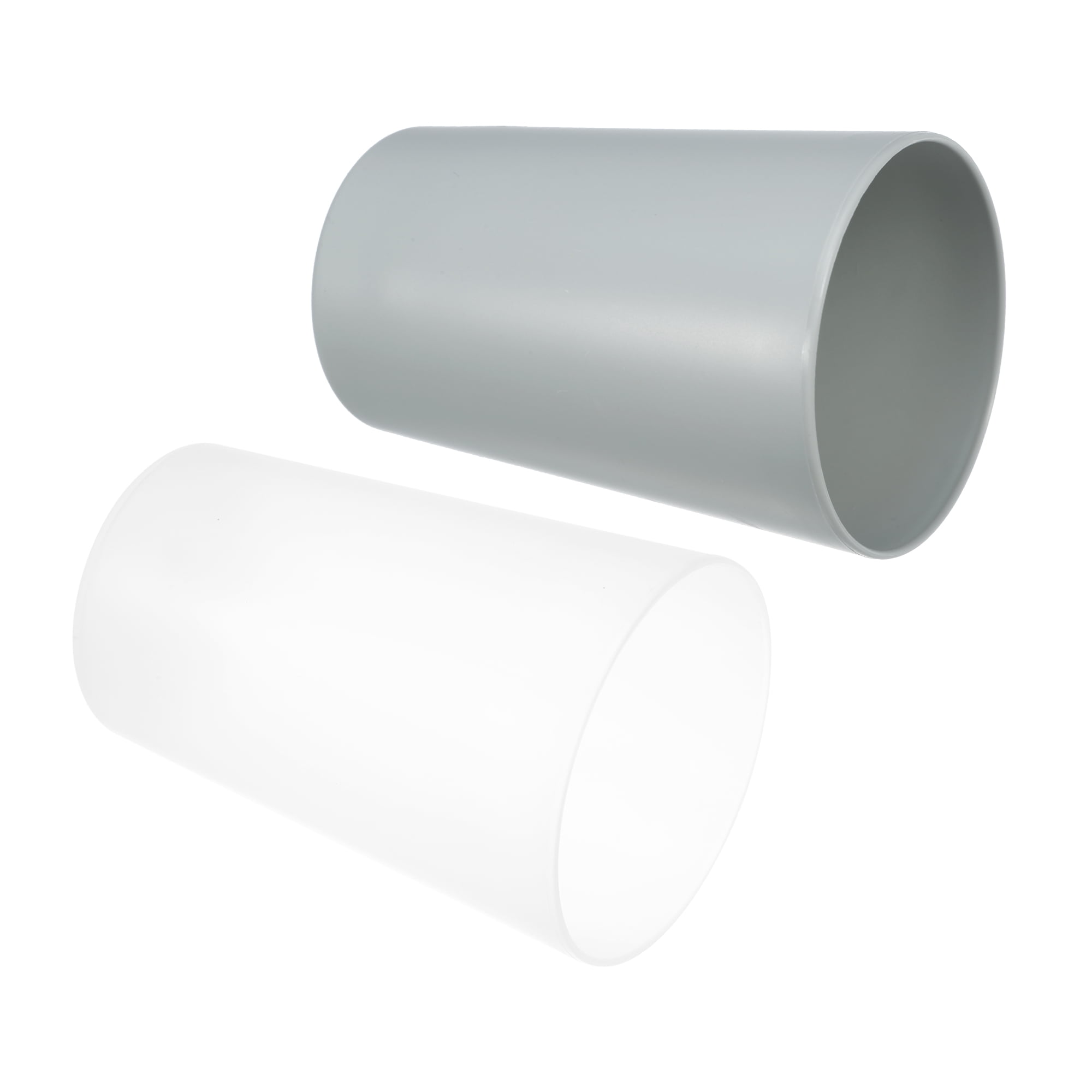 Unique Bargains 2pcs Bathroom Toothbrush Tumblers PP Cup for Bathroom 4.92''x3.03'' Clear, Gray