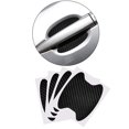 thumbnail image 2 of 4 pegatinas para manilla de puerta, protectores de copa de fibra de carbono, 6,8 x 8,5 cm, color negro Afortunado Sencillez, 2 of 5