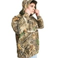 thumbnail image 3 of Realtree Men’s Poly Cotton Hoodie Sweatshirt, EDGE Camo, Soft Midweight Pullover with Adjustable Hood, Front Pouch Pocket | Size L, 3 of 9
