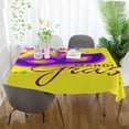 thumbnail image 6 of SKYSONIC Mardi Gras Rectangle Tablecloth Spill-Proof Polyester Table Cloth Table Cover for Kitchen Dining Picnic Holiday Party Decoration,60x120 Inch, 6 of 7