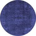 thumbnail image 1 of Ahgly Company Machine Washable Indoor Round Persian Blue Traditional Area Rugs, 4' Round, 1 of 4