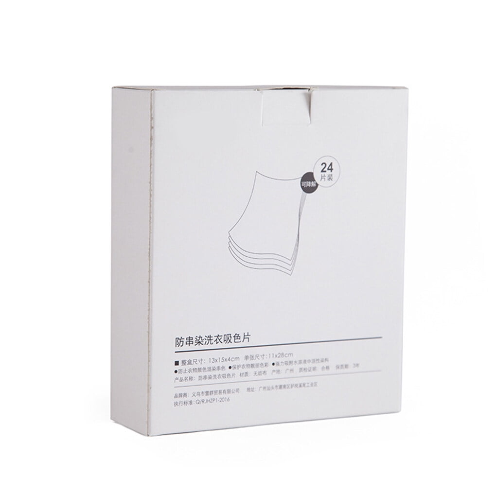 24 Sheets/box Home Laundry Anti-dyeing Laundry Anti-dyeing Fabric Absorbent Paper Washing Machine Laundry Absorbent Cloth Fabric Color Grabber Cloth