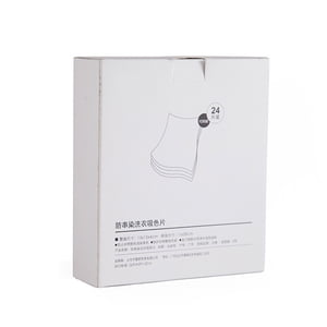 24 Sheets/box Home Laundry Anti-dyeing Laundry Anti-dyeing Fabric Absorbent Paper Washing Machine Laundry Absorbent Cloth Fabric Color Grabber Cloth