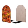 thumbnail image 2 of Lsque Sunflower4 Printed Wood Bookends,Non-Skid Bookend for Shelves,Heavy Duty Support Bookends,Non-Slip Foam Pads for Office, Home, and Library,1 Pair, 2 of 8