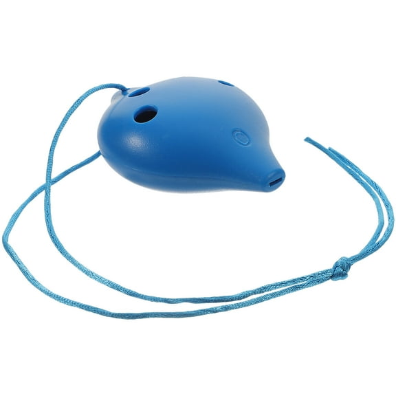 HINTRMENT 1Pack Plastic Alto Ocarina for Music Lovers and Beginners Blue 4.3x3.1in