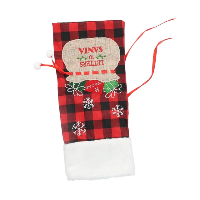 Wine Bottle Bag, Lightweight Comfortable Feeling Reusable Wine Bottle Cover For Home For Party For Bar For Villa Red Black Grid