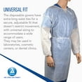 thumbnail image 5 of Dynarex Isolation Gowns - Full-Length, Max-Coverage Disposable PPE Hospital Gowns - Non-Woven, No Latex - White, Small, 1 Case - 10 Bags of 5, 5 of 7