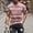 Pink, variant on Up to 65% off Dianli T-Shirts for Men 2025 Stripped Holiday Tops Lapel Collar Short Sleeve T Shirts for Male Stylish Preppy Style Shirts for Office Casual Gray L