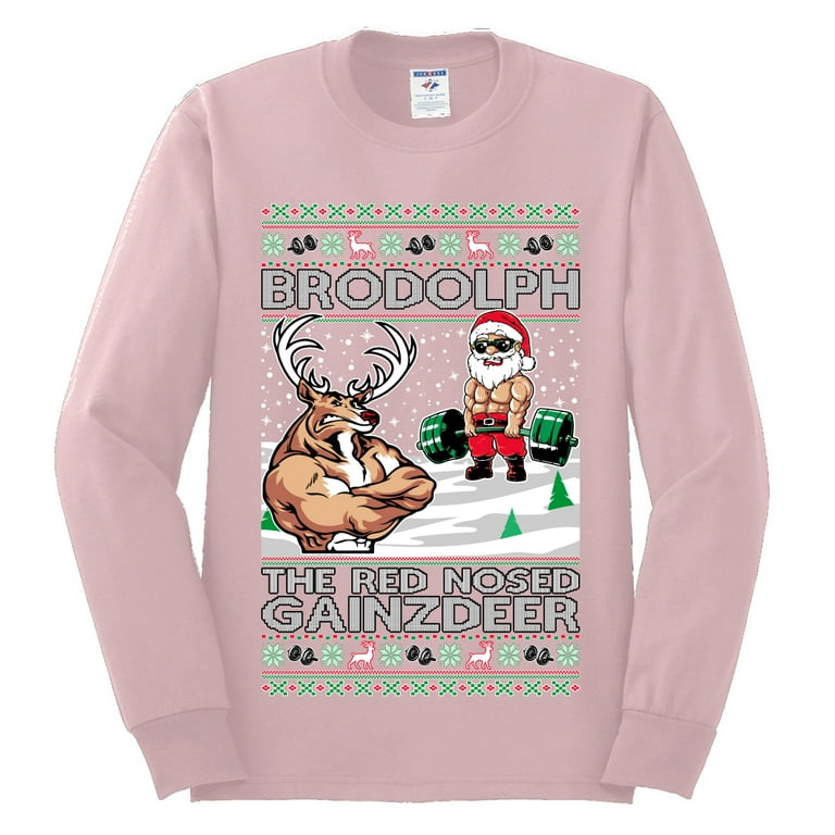 Wild Bobby Brodolph Santa Working Out Gym the Red Nosed Gainzdeer