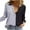Gray, variant on Plus Size Shirts for Women Casual Lapel Neck Long Sleeve Button up Blouses Loose Color Block Tops