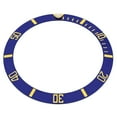 thumbnail image 2 of BEZEL INSERT ALUMINUM FOR ROLEX SUBMARINER BLUE 16610 16610LV 16613 GOLD FONTS, 2 of 2